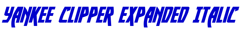 Yankee Clipper Expanded Italic шрифт